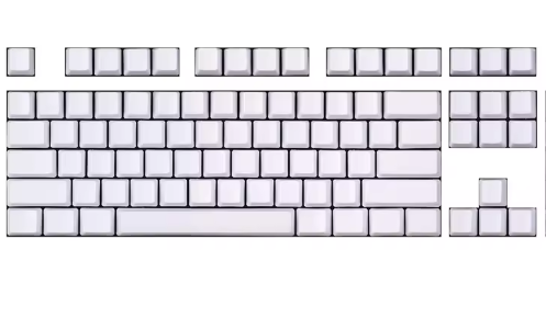 ホワイト無刻印キーキャップ バラ売り